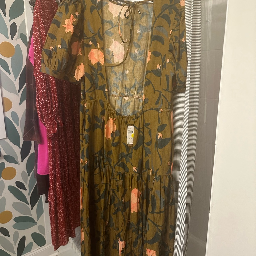 Anthropologie open back dress